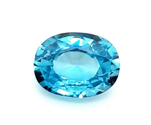 1.72 Carat Natural Blue Zircon – Oval Brilliant Cut