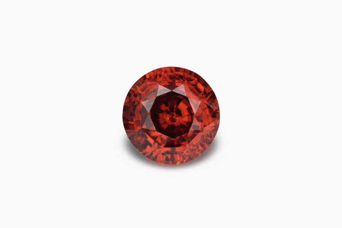 Natural Red Zircon — 2.65 Carat Round Brilliant Cut